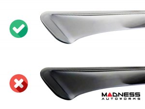 Alfa Romeo Giulia Side Window Air Deflectors - Smoked - Front + Rear Set - Farad